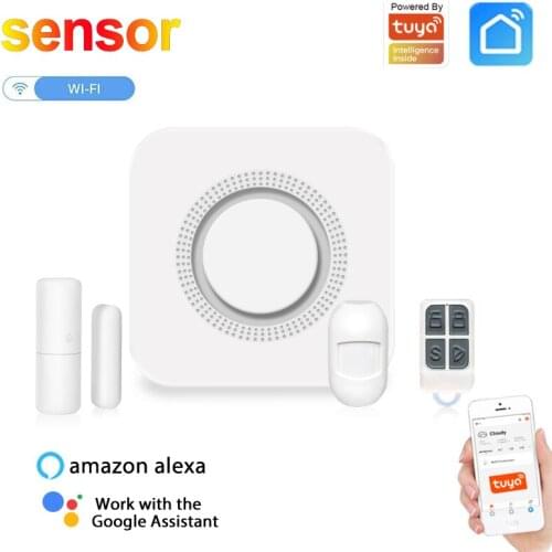 Tuya Smart WIFI Alarm Sound And Light Sensor Voice Remote Control Compatible With Alexa Google Home Smart Home