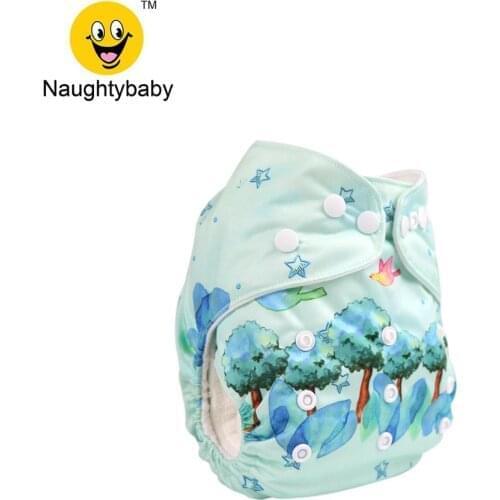 High Quality Baby Cloth Nappies Printing Adjustable Reusable Pocket Diapers Cover with Bamboo Charcoal Inserts Wholesale Price