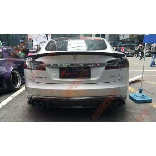 Fit for Tesla MODEL S TP 60 60D 85 85D P85D 90D carbon fiber rear spoiler rear wing