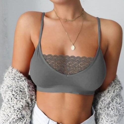 Women Fashion Bra Sexy Lace Bralette Thin Straps Bottoming Push Up Tube Top Solid Color Lingerie Female 4XL 5XL 2021 Fashion
