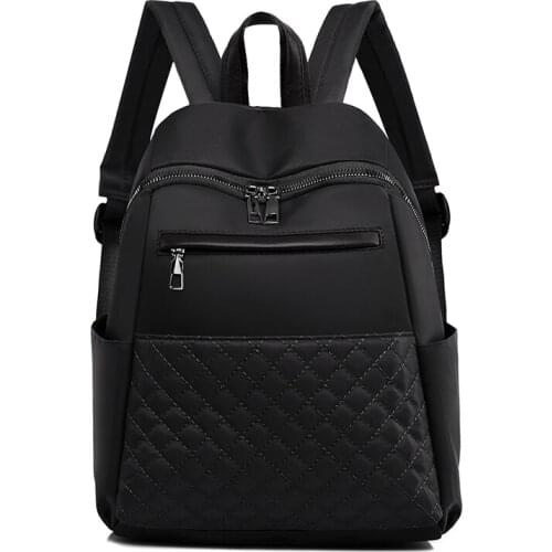 Women Backpack 2021 Travel Casual Waterproof Womens Shoulder Bags Female Large Capacity Oxford Rucksack Black Purse