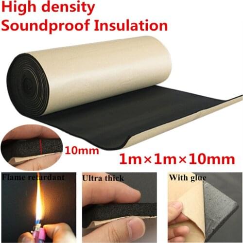 10mm Soundproof insulation foam Mat Black Car Sound Control Mat Automotive deadener Wall