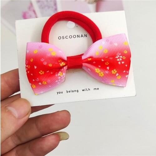 1 Piece Pretty Creativity Flowers Ties Bow Elastic Hair Bands For Baby Girls Hairpin Korean Clips Scrunchy Kids Hair Accessories