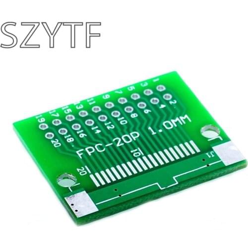 10pcs/bag FPC 20PIN adapter board FFC turn 2.54 TFT LCD seat 1mm 0.5mm pitch