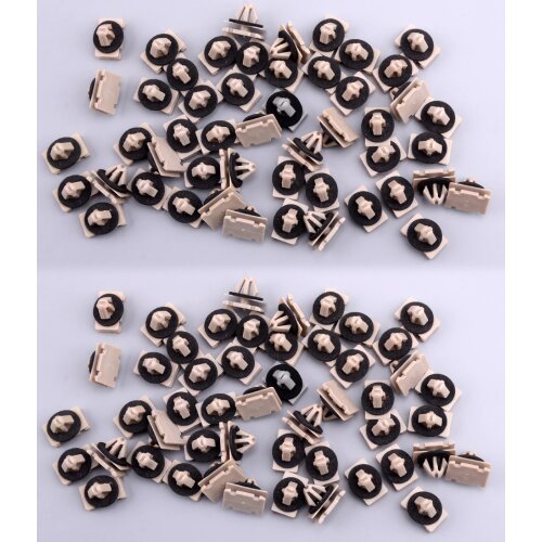 100 pcs Rocker Panel Moulding Clip Exterior Trim Fastener Nylon Fit for Jeep Grand Cherokee WK2 Chevrolet Traverse 68172491AA