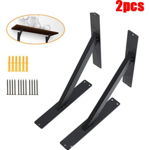 2PCS Wall Shelf Bracket Holder Furniture Fasteners Table Support Shelves Wall Mount Decoration Working Table Industrial Bookcase