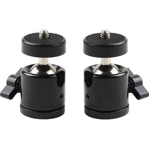 2PCS 1/4 inch Mini Tripod Ball Head Bracket Holder Mount Ballhead for DSLR Camera