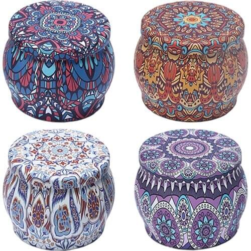 4x Candle Tin Jars DIY Candle Making kit Holder Storage Case for Dry Storage