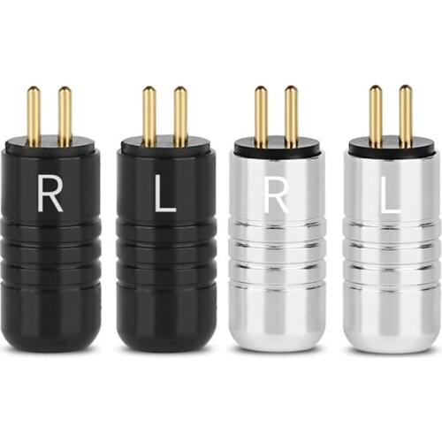 0.78mm Earphones Pin Plug Headphone Adapter For JH JH16 JH11 Pro Soldering Speaker Connector Gold Plated Acoustics Terminals