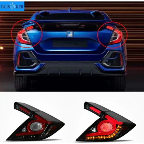Car Styling Taillight Tail lights For Honda Civic Type R 10th hatchback 2020 2021 DRL+ Dynamic Turn Signal + Reverse + Brake LED