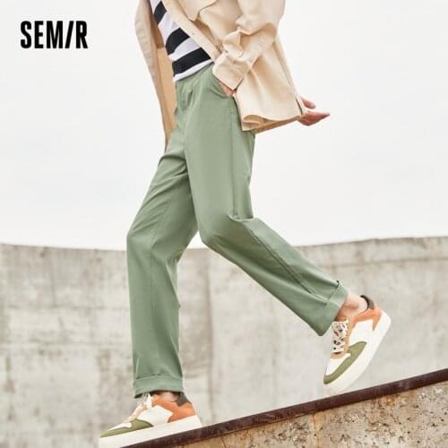 SEMIR Casual Pants Men 2021 Summer New Trend Loose Straight Casual Trousers Curling Business MenS Trousers