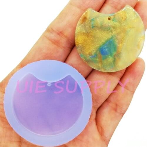 BYL533U 35.9mm x 29.3mm Heart Earrings Silicone Mold Fondant Cake Decoration Candy Resin Clay Earrings Necklace Craft Soap