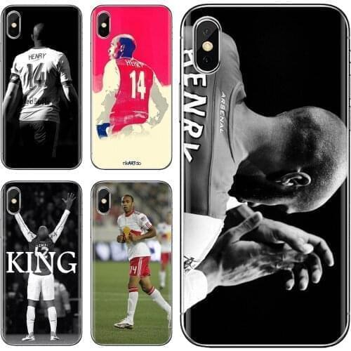 Soccer-Star-C-Thierry-Henry-Legend For Samsung Galaxy S7 S8 S9 S10E S20 FE Note 10 20 Edge Lite Plus Ultra Soft Bag Case