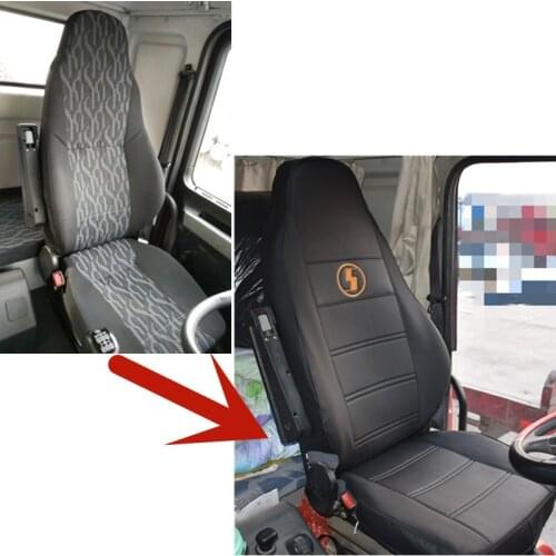 Single Heavy Truck Seat Cover Special for Van SHACMAN F3000 Pu Imitation leather Lorry Interior Accessories Four Seasons