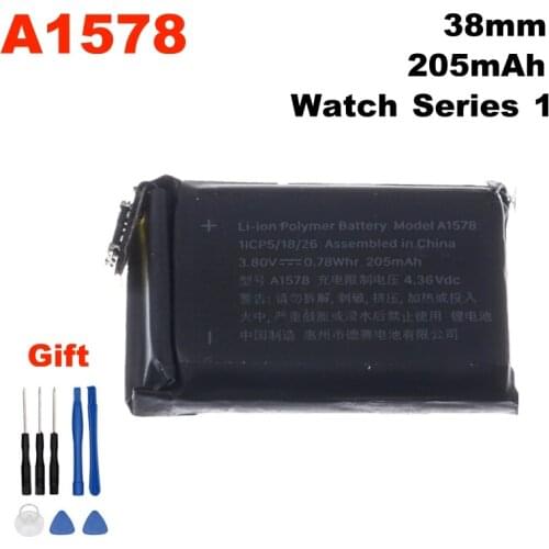 For Apple watch 38mm Series 1 A1578 Series1 38mm 100% Original a1578 Battery A1578 Real 205mAh + Free Tools