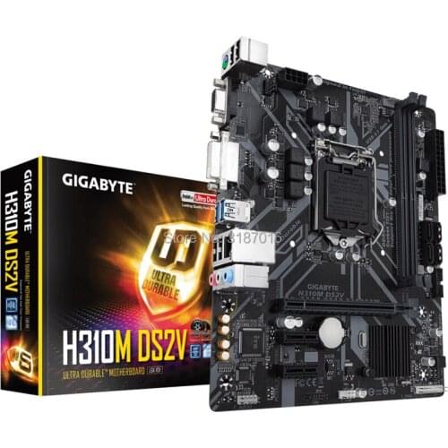 For Gigabyte GA-H310M DS2V Original NEW H310 Motherboard H310M DS2V H310M Socket LGA 1151 DDR4 Support I5 9600 8600 7600