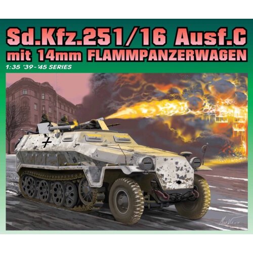 DRAGON 6864 1/35 Sd.Kfz.251/16 Ausf.C mit 14mm Flammpanzerwagen - Scale model Kit