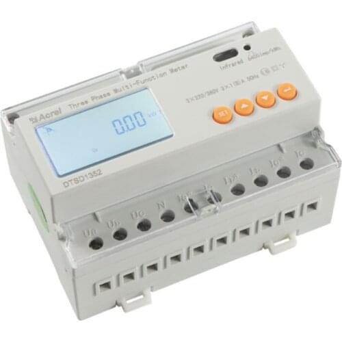Electric energy meter for terminal distribution box DIN rail type electric energy meter DTSD1352-C ACREL