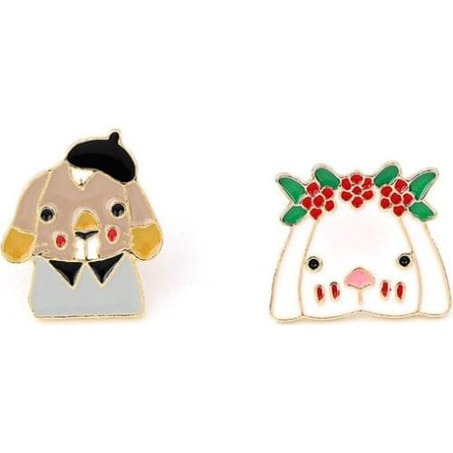 Dog lovers Enamel Pins Animal Jewelry Brooches Denim jeans Lapel Pins For Kids Friends