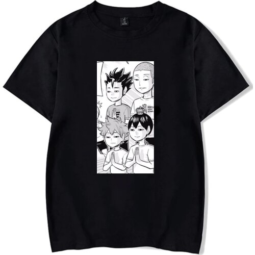 Haikyuu Funny Cartoon Graphic T Shirt Men Fashion Japanese Anime T-shirt Summer Streetwear Tshirt Hip Hop Top Tees Male