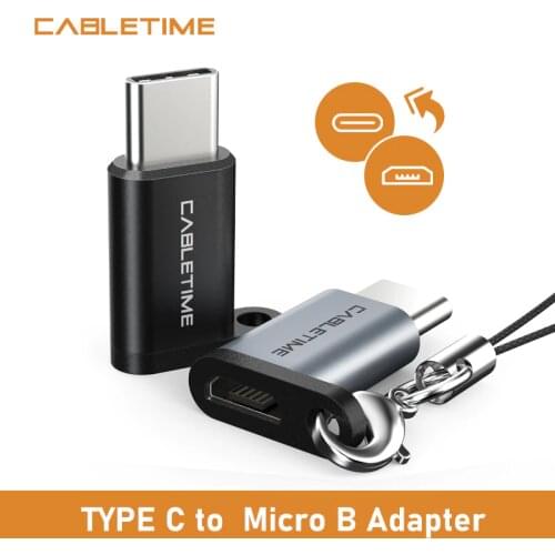 CABLETIME USB C Adapter to Micro B Female OTG Converter for Laptop Dell Smart phone Huawei Mate30 LG Oneplus 8T N409