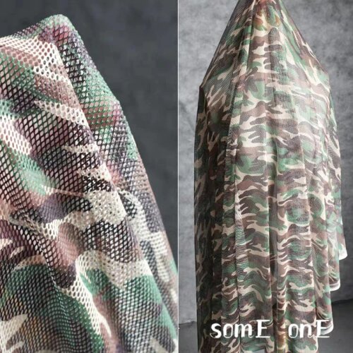 Camouflage Mesh Tulle Fabric Hollow out Mesh Gauze DIY Jacket Doll Decor Fashion Style Skirt Dress Designer Fabric