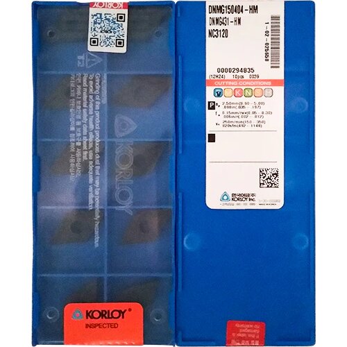 DNMG150404-HM NC3120 100% KORLOY Original carbide insert with the best quality 10pcs/lot free shipping