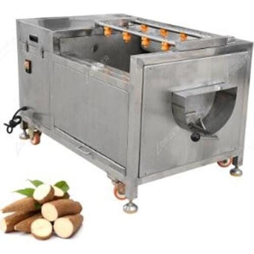 Commercial 200-1000 Kg Capacity Vegetable Fruit Washing Peeling With Brusher Cleaning Potato Machine Stainless Steel 304