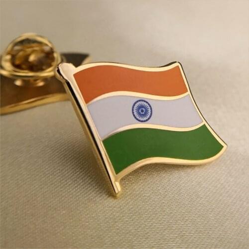 Soft Enamel India Flag Lapel Pins