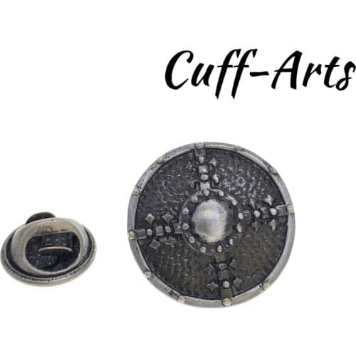 Brooch Lapel Pin For Men Pins and Brooches Viking Shield Lapel Pin Badge Jewelry Broche PIN de la solapa By Cuffarts P10182
