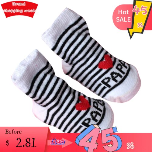 TELOTUNY newborn Baby Infant Boy Girl Slip-resistant Letter Floor Socks Love Mama Papa Letter Socks 0-6Months 2 color L30803