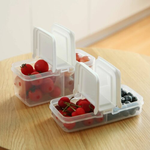 Flip Storage Box Kitchen Daily Necessities Storage Box Refrigerator Compartment Plastic Storage Box