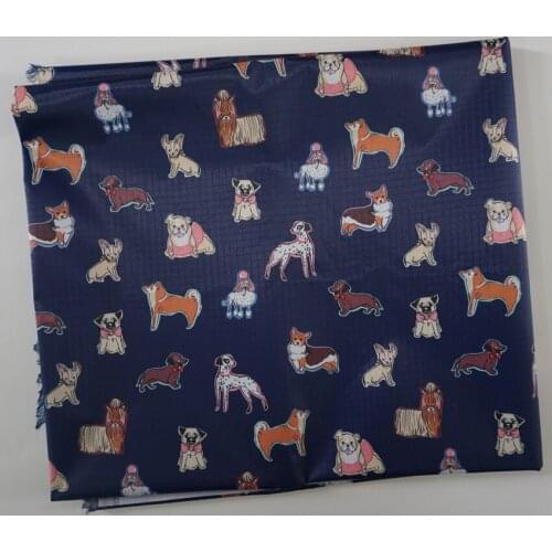 Puppy Pet Dachshund Poodle Dog Patchwork PVC Acrylic Polyester Composite Waterproof Oxford Fabric DIY Tablecloth 145cm*91cm
