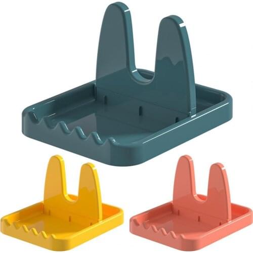 Collapsible Durable Cooking Utensils Pot Lid Rack PP Pot Lid Stand Bright Color for Cooking