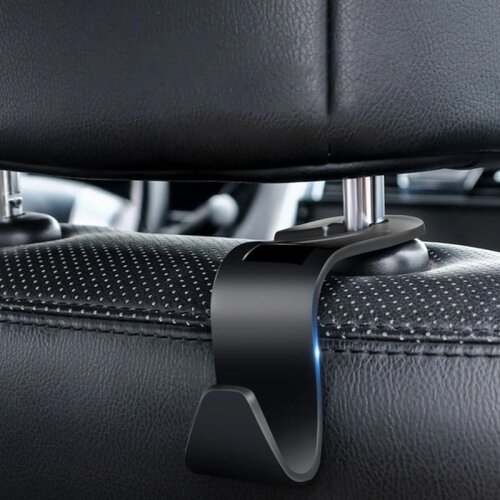 Universal Car Headrest Back Seat Hook 4pcs Seat Hanger Vehicle Organizer Holder for Handbags Purses Coats and Grocery Bag