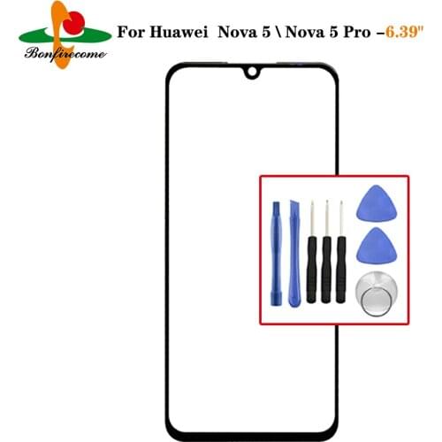 Outer Screen For Huawei Nova 5 \ Nova 5 Pro 5Pro SEA-AL10 SEA-TL10 Front Touch screen Panel LCD Display outer Glass Cover Lens
