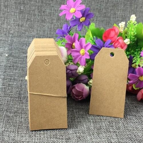 50Pcs/Lot Blank Kraft Paper Cardboard Tags for Notes Gift Fashion Clothes Jewelry Box Hang Tag Labels Colorful Multiple Styles