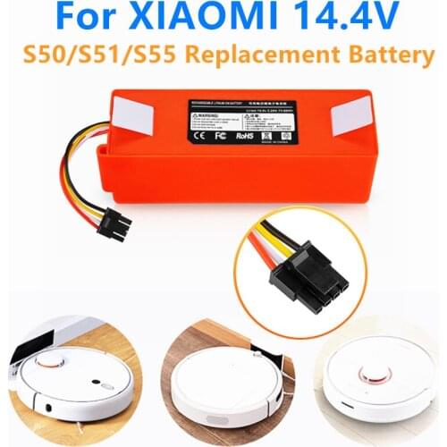Robotic Vacuum cleaner Replacement Battery for Xiaomi Robot Roborock S50 S51 S55 Accessory Spare Parts li-ion battery 7800mAh