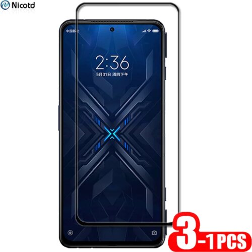 1-3Pcs For Xiaomi Black Shark 4 3 2 1 Full Cover Tempered Glass Screen Protector On Xiaomi BlackShark 4 3 2 Pro 3s Helo 9H Glass