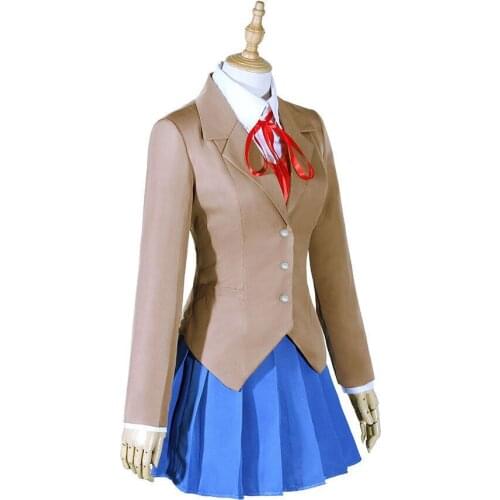 Game Doki Doki Literature Club Monika Cosplay Sayori Yuri Natsuki Cosplay Women Costumes Costume School Uniform role play Girl