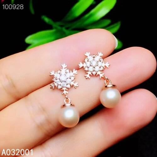 KJJEAXCMY Fine Jewelry Natural Pearl 925 Sterling Silver Women Earrings New Ear Studs Support Test Luxury