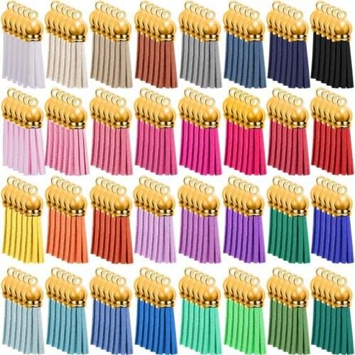 160Pcs Keychain Tassels Leather Tassel Jewelry Making Tassel Pendants Tassel Charm for Keychain DIY Craft Supplies