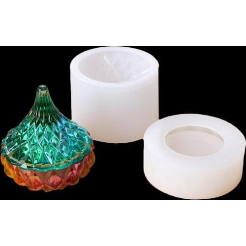 2021 New Diy Crystal Epoxy Mold Water Drop Storage Box Jewelry Jewelry Box Making Epoxy Mold Resin Mold