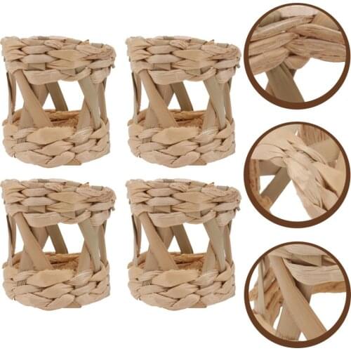 4pcs Decorative Napkin Holder Rings Weaving Craft Napkin Buckles Napkin Holders