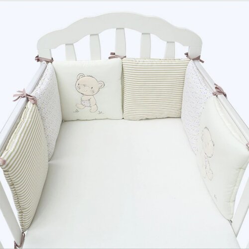 6Pcs/Lot Baby Bed Bumper in the Crib Cot Bumper Baby Bed Protector Crib Bumper Newborns Toddler Bed Bedding Set