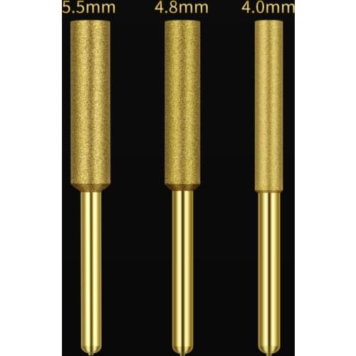 8Pcs Chainsaw Bits Titanium Plated Diamond Sharpener High Hardness Electric Chainsaw File 5.5mm 4.8mm 4mm File For Chainsaw