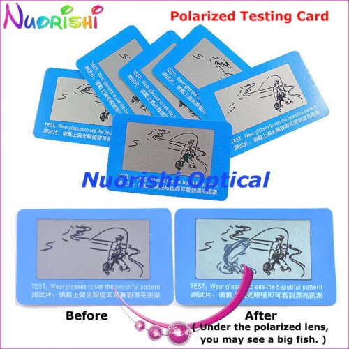 Free Shipping Polarized Glasses Test Card Polarized Lens Testing Card Piece Sheet P3100