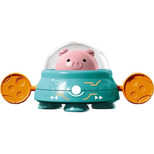 Toddler Bath Toys Water Cute Pigs Riding Flying Saucers Bathroom Toy For Baby