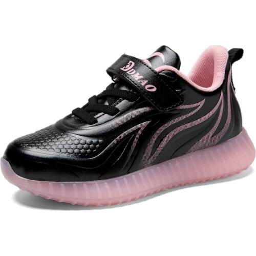 Girls Sneakers Children Shoes For Kids Sneakers Boys Shoes Leather Hook&Loop Anti-slippery School Footwear tenis infantil menina