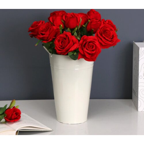 2pcs Single Flower Silk Flannel Eternal Rose Artificial Flower Romantic Roses Bud Decorative Flowers for Valentines day